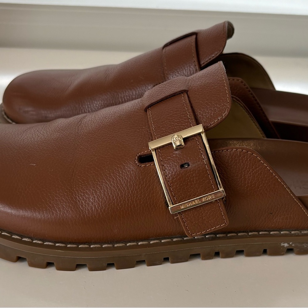 Michael Kors Woman's Brown Leather Clogs